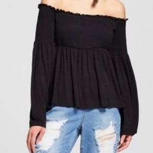 Black Off the Shoulder Top